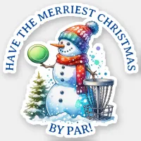 Have the Merriest Christmas by Par | Disc Golf Sticker