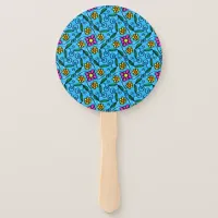 Abstract Floral Hand Fan