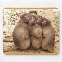 Cute Group of Monkeys Mouse Pad