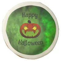 Spooky Evil Halloween Pumpkin Sugar Cookie