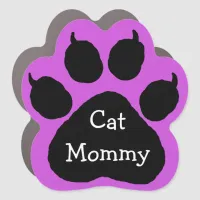 Cat Mommy Paw Print Car Magnet