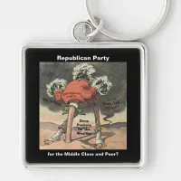 Head in the Sand Republican Party Keychain