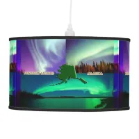 Northern Lights of Alaska Collage Hanging Lamp