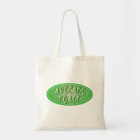 Avocado Toast Love Retro Decal Style Fun Tote Bag