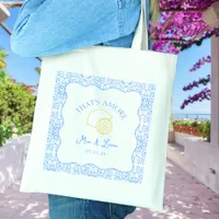 That's Amore Personalized Amalfi Coast Wedding Tote Bag