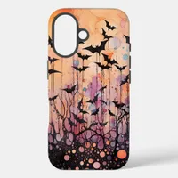 Bats and Abstract Halloween iPhone 16 Case