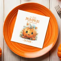 Cute Little Pumpkin Birthday Napkins