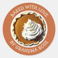 Baked With Love Pumpkin Pie Food Label