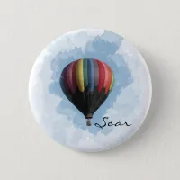 Hot Air Balloon Pinback Button