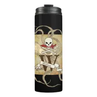 Jolly Roger Monogram Initial  Thermal Tumbler