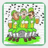 Singing Irish Square Sticker