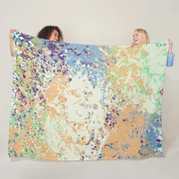 Modern Contemporary Abstract  Fleece Blanket