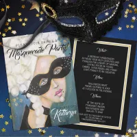 Masquerade Whimsical Costume Halloween Birthday Invitation