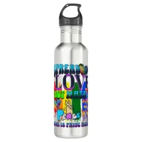Spread Love Not Hate | LGBTQI+ Pride Stainless Steel Water Bottle