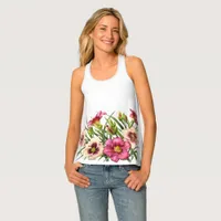 Red Daylily Bouquet Tank Top