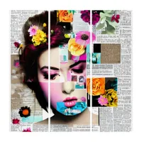 Victorian Woman Paper Collage Effect Art