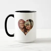 Personalized Heart Photo and Message for Mom Mug