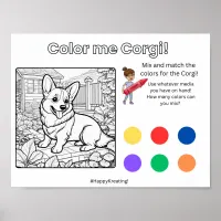 Color me Corgi!  Poster