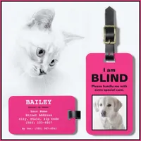 [About My Dog] Blind Deaf Cat Dog Crate Luggage Tag