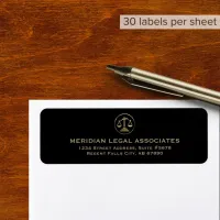  Return Address Labels with Justice Scale Logo