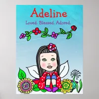 Personalized Loved, Blessed and Adored Fairy Poster