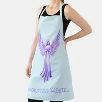 Archangel Zadkiel Purple And Aqua Apron