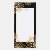 Luxurious Elegant Metallic Faux Gold Mandalas Magnetic Notepad