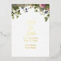 Enchanted Garden Foil Save the Date Foil Invitation