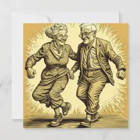 Cute Elderly Couple Dancing
