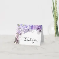 Purple Lilac Flowers Watercolor Sympathy Thank You