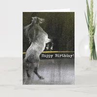 Birthday Circus Horse Lace Texture Card