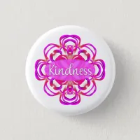 Kindness in Pink Mandala Button