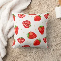 Cute Strawberry Pattern Throw Pillow