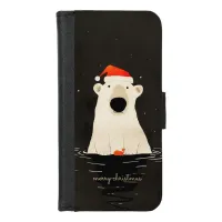 Santa Polar Bear iPhone 8/7 Wallet Case