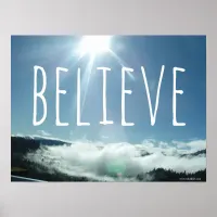 Believe Motivational Saying Poster