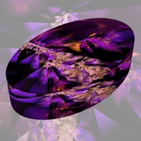 Purple Fantasy - modern fractal  Paperweight