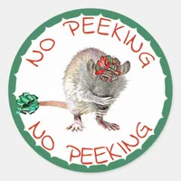 No Peeking, Christmas Mouse, Gift Tag