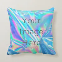 Create Your Own Abstract Faux Iridescent Rainbow Throw Pillow