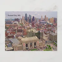 Kansas City, MO Skyline Memorial Liberty Area Postcard