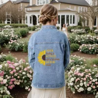 Trendy Women Rights Ruth Bader Sunflower Modern Denim Jacket