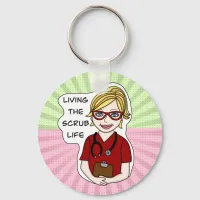 Living the Scrubs Life | Medical Professional Humo Keychain