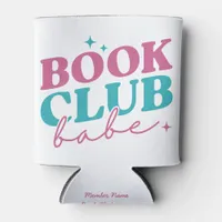 Girly "Book Club Babe" Member Personalized Can Cooler