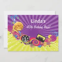 totally 80s decade theme retro  party Invitation