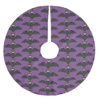 Purple and Black Bat Halloween Tree Skirt