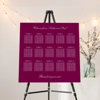 Mulberry 15 Table Wedding Seating Chart Foam Board