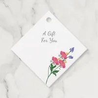 Simple Minimalist Wildflower Boho Chic Favor Tags