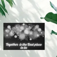 White Glow 'Together is the Best place to Be' | Faux Canvas Print