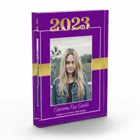 Purple Gold Class of 2023 Graduation Keepsake Photo Block