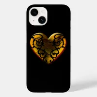 Filigree Goth Gold Heart Case-Mate iPhone 14 Case