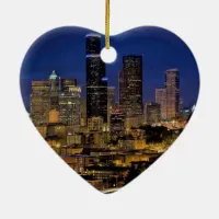 Seattle, Washington Keepsake Souvenir Christmas Ceramic Ornament